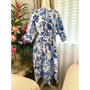 blue a line dress formal KissProm Halter Floral Chiffon Prom Dresses With Ruffles, Blue / 6 Homecoming Dresses Designer Marie's Dressings - Chunky Web Collection: AW Wedding Guest SIZE:XXS / 0